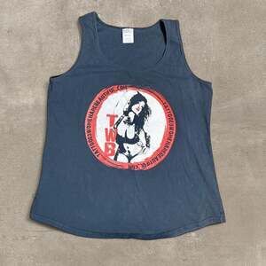 Vintage Y2K TWA Graphic Tank Top, Black, Women's Size L - Port & Company